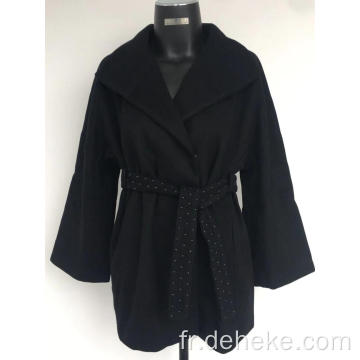 Manteau d&#39;hiver tissé de fille